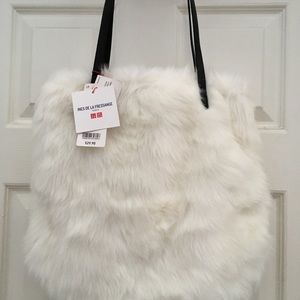 Ines De La Fressange Uniqlo Faux Shearling Bag